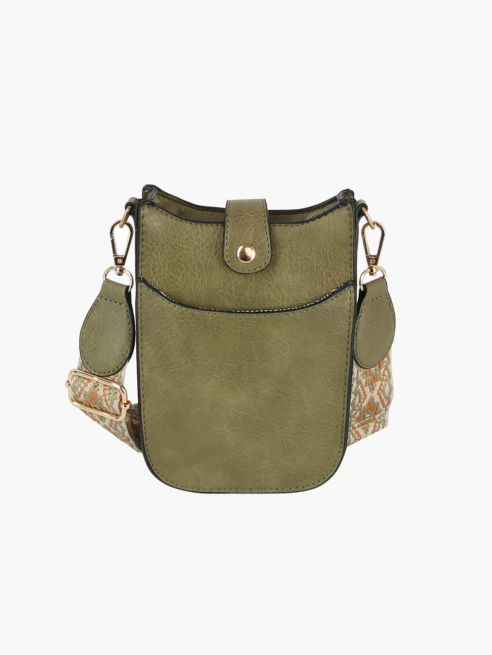 Small Genuine Leather Crossbody Bag For Women With Guitar Strap