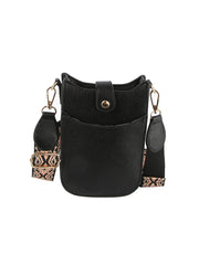 Woven Strap Accented Crossbody Sling