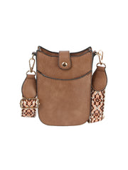 Woven Strap Accented Crossbody Sling