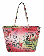 Women Graffiti Tote Shoulder Handbag Satchel