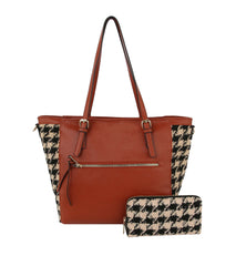 Women Tote Shoulder Bag with Wallet