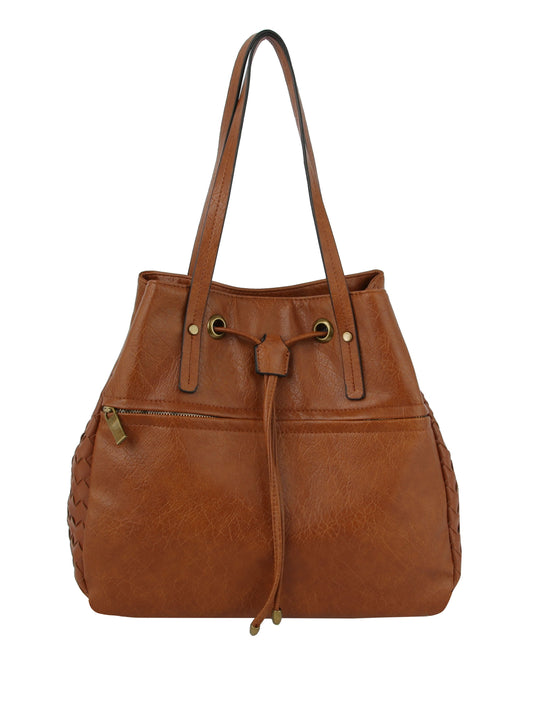 Vintage Leather Hobo Crossbody Handbag