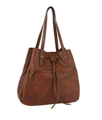 Vintage Leather Hobo Crossbody Handbag