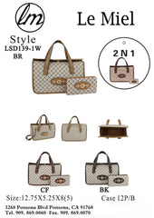 2 IN 1 SIGNATURE FASHION SATCHEL