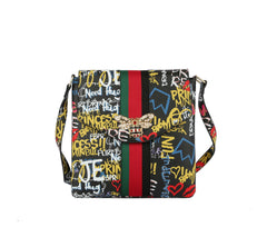 Fashion Graffiti Bee stripe Crossbody Messenger bag LSF-0310