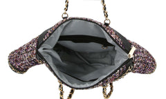 Women Satchel Handbag Tote Gold Chain