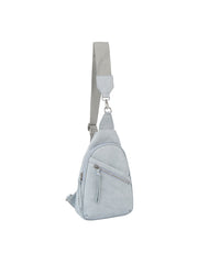 Diagnal zip front pocket sling backpack