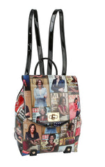 Glossy Magazine Backpack Travel Bag