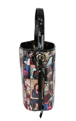 Glossy Magazine Cover Hobo Crossbody Purse Bag