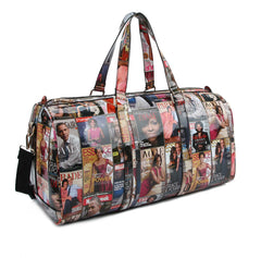 Glossy Magazine Cover Luggage Bag Duffel Bag