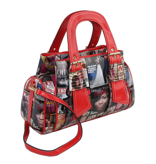 Glossy Magazine Satchel Tote Bag Hobo Crossbody bag