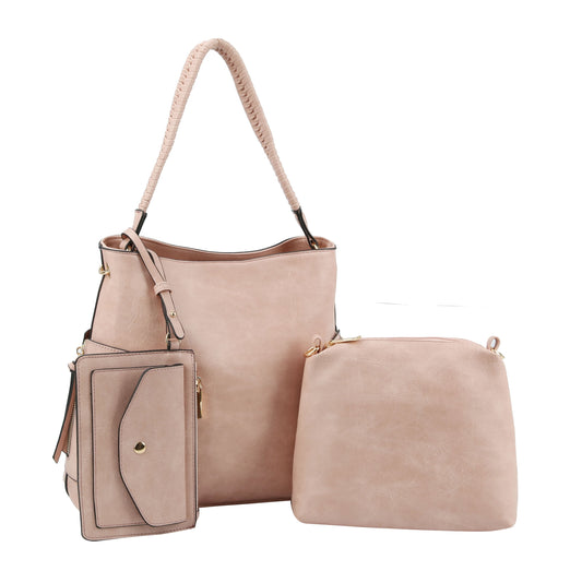 Shoulder Bags for Women Fashion Upgrade 3pcs Set Handbags Wallet Tote Bag Shoulder Bag Top Handle Satchel