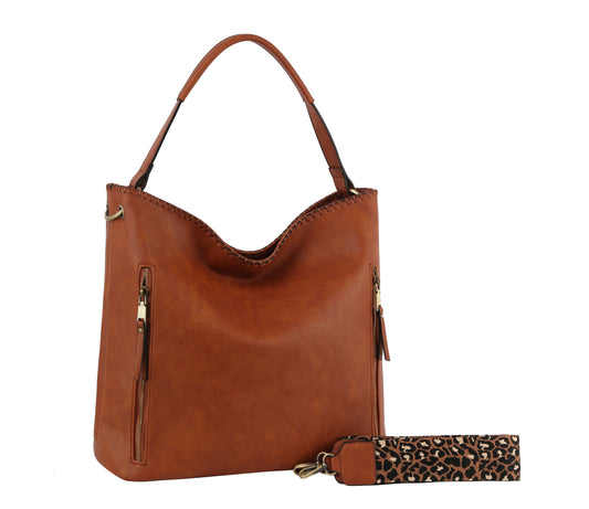 Fashion Hobo Handbag With Guitar Strap