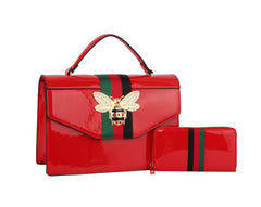 Fashion Shiny Bee Satchel with Wallet