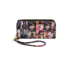 Michell Obama Printed Double Zipper Pocket Wallet