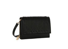 Woven flap over crossbody