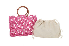 Ladies mesh woven handbag; new beach handbag; inner liner can be taken out